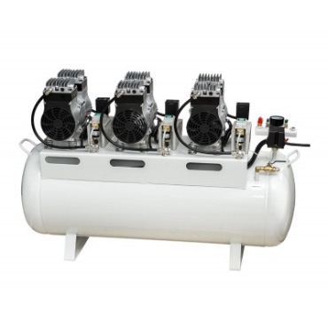 Mercury HK-6EW-90 - безмасляный компрессор для 4-х стоматологических установок, с ресивером 90 л (300 л/мин)